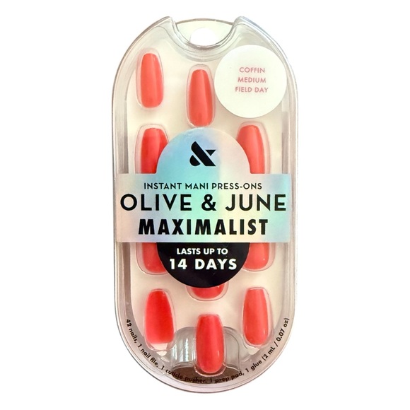 Olive and June Other - Olive & June Instant Mani Press-On Nails Coffin Medium Field Day NWT